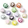 UR URLIFEHALL 30 perline colorate smaltate con impronta di zampa di animale, perline graziose di cane e gatto per la creazione di gioielli, braccialetti e collane fai da te