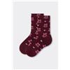 Calzedonia Calzini Fantasia Da Bambini Bordeaux