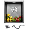 SukrHdoe Lavello da incasso in acciaio inox 304, per camper, roulotte, camper, lavello da incasso, nero, 30 x 40 cm