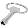 Generic Chiave elettrica universale per armadietti, chiave triangolare in metallo per pannelli contatori, chiavi per valvole e beccucci di sicurezza, strumento tecnico resistente, chiave di blocco multiuso