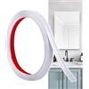 Hengrongshen Modanatura Adesiva per Pareti Bianco Opaco (6M x 1.5cm) Facile da Tagliare e Incollare, Strisce Decorative Flessibili in PVC per Cornici, Specchi, Soffitti, Pavimenti, Armadi, Piastrelle