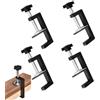 Ruikcoll 4 Pezzi 10-57 Mm C Morsetto Kit, Morsetto da Tavolo, Morsetto a Vite Regolabile con Pad in Gomma Antiscivolo, Morsetto a Vite Piccolo Regolabile C Morsetto per Lavori in Legno Saldatura