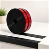 NETFLO Modanatura flessibile 4 m x 20 mm PVC autoadesivo angolo trim | Modanatura autoadesiva per soffitti, piastrelle, bordi mobili, pareti, finestre, tavoli, (nero)
