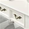 Whychstore Maniglia per armadio in lega di zinco intagliata in bronzo, 134 x 32 mm, stile retrò, con foro centrale da 64 mm, per armadietti, cassetti e scarpiere
