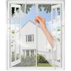 MAGICDOOR Zanzariera Finestra per Gatti 55x125cm, Bianco Rete Resistente Tenda Zanzariere Balcone Traspirante Anti Graffio Gatto, con Doppia Testa Cerniera Lampo, Nastro Adesivo 2cm