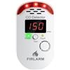 Firlarm Rivelatori di Monossido di Carbonio Rivelatore Portatile di Monossido di Carbonio per i Viaggi Plug in Parete con Display Digitale a LED Luce Vocale Plug and Play
