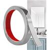 Hengrongshen Modanatura Adesiva per Pareti Argento Opaco (6M x 2.5cm) Facile da Tagliare e Incollare, Strisce Decorative Flessibili in PVC per Cornici, Specchi, Soffitti, Pavimenti, Armadi, Piastrelle