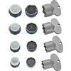 PERLATOR 2 x M24, 2 x M21,5, 2 x M18,5, 2 x M16,5 PERLATOR® a risparmio idrico | ~ 5,7 l/min - Set di inserti per rubinetti con filettatura interna con 4 chiavi
