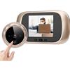 ciciglow Spioncino digitale, videocitofono intelligente, display LCD 2,8 pollici Visualizzatore visivo della porta con visione notturna a infrarossi 90 grandangolo