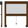 Generico Zanzariera verticale fai da te a kit su misura, misura e colore a scelta, Zanzariera per finestra sali e scendi a kit (Marrone, L:120 x H:160)
