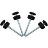Baby Gate Guru M8 (8mm) Canne Extra Lungo per Cancelletto Bambini a Pressione - Set di Ricambio da 4 Pezzi (8mm, Nero)