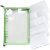 DY.2ten Copertina Raccoglitore Anelli A5 con cerniera, Raccoglitore ad Anello in 6 Fori con Copertina PVC Trasparente Morbido, Ricaricabile, Tasche per raccoglitori con cerniera A5