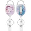 OFFCUP 2pcs Porta Badge Moschettone Portachiavi Retrattile 70cm Allungabile | Badge Retrattile Cavo Acciaio Clip Cintura Anticaduta Portabadge per Carta Identità Chiavi Ufficio Viaggi Lavoro Fiere