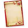 TATMOTIVE - Carta da lettere natalizia con rotolo di pergamena e Babbo Natale in formato A4, 50 fogli
