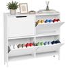 Relaxdays Scarpiera, 4 scomparti, 16 scarpe, HLP: 90 x 100 x 19 cm, bianco