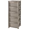 Tontarelli CASSETTIERA ARIANNA 5 CASSETTI WENGE' 39X39XH.102