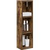 SKTQYQO Armadio Bagno A Muro Quercia Affumicata 20x14x70 Cm