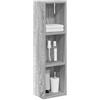 SKTQYQO Mobiletto Bagno a Parete Sonoma Grigia 20x14x70 cm | Legno ingegnerizzato, 2 ripiani, design salvaspazio, per bagni piccoli