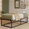 EMODA Letto Singolo 90x200 cm Metallo Nero