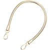 QUARKZMAN Laccetto in Pelle 60cm/23.62 Laccetto Oro Chiaro + Fibbia Oro | 1pcs, Per Borsa, Laccetto Corto In Pelle PU Intrecciato, Con Fibbie In Metallo, Per Borsette Sotto Braccio Borse