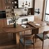 HIYYIH Tavolo da pranzo allungabile ovale, 160/200 X 90 cm, Tavolo allungabile moderno angoli arrotondati, stile semplice, piano del tavolo ispessito, tavolo da cucina per 6-8 persone, colore Noce