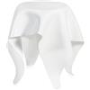 Iplex Design Drappeggi d'Autore Tavolino in Plexiglass Trasparente, Bianco