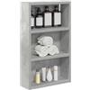 SKTQYQO Armadio da bagno a muro Grigio Cemento 30x10x50 cm | Legno ingegnerizzato, 2 ripiani, design salvaspazio, per asciugamani e articoli da toeletta