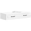 vidaXL Tavolino da Parete Laterale Bianco Lucido 87,5 x 34,5 x 17 cm