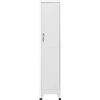 Qnhdfrt Armadietto Spogliatoio in Acciaio con Chiave 38x45x180 cm | Mobiletto industriale in metallo grigio per ufficio, palestra e garage, dotato di serratura sicura e ripiano interno.