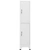 Qnhdfrt Armadietto Spogliatoio in Acciaio con 2 Ante 38x45x180 cm | Armadio in metallo grigio per ufficio e palestra, dotato di serratura con chiavi e fori di ventilazione.