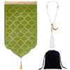 BENECREAT Tappeto da Preghiera Musulmano da 110x66cm, Tappetino da Preghiera in Morbida Schiuma Memory con Rosario Tasbih per La Pratica Religiosa Portatile, Verde
