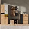 Easexcy Set appendiabiti da parete, 4 pezzi, composto da armadio, scarpiera, scarpiera e guardaroba; 215 x 36 x 190 cm (larghezza x altezza x profondità) (stile 4)