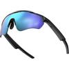 Home Occhiali da Sole Uomo Bluetooth con Altoparlante, Occhiali Audio Wireless con Chiamate in Vivavoce e Musica, Protezione UV400, IPX5 per Ciclismo, Corsa e Outdoor - Blu