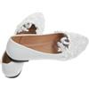 Holibanna, scarpe da sposa bianche con punta sintetica, scarpe da donna