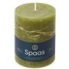 Spaas - Candela pilastro in stile rustico, 80/110 mm, 65 ore, verde oliva