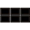 Pimpernel - Set di 6 tovagliette all'americana in MDF con dorso in sughero, 30.5 x 23 cm, colore nero/Multi-Colour
