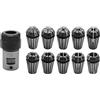Asyduey 10Pcs Er16 Spring Collet + Motor Shaft 8Mm Estensione Rod Holder Fresatura CNC Tornio Strumento Incisione Macchina