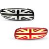 HFEWCVK Misura for MINI Cooper R56 R57 R58 R59 Lente Union Jack Style LED rosso Paraurti posteriore Riflettore Luci posteriori Fendinebbia Luci di marcia(Clear Lens)