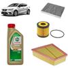 OP Kit tagliando 3 filtri + 3L olio Edge 5W30 LL per Seat Ibiza 4 1.2 benzina 2008-2017