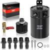 1PZ FR7-RM1 Recuperatore Olio Motore Universale serbatoio di recupero olio lcilindrico in Alluminio con deflettore e valvola diametro esterno 8,7Φ 12,2Φ 14,5Φ con Accessori