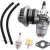 MCHNIC PZ13 - Carburatore da 13 mm con filtro dell'aria, filtro benzina, tubo benzina per 2 tempi, 47 cc, 49 cc, 43 cc, mini ATV, quad, Dirt bike, Pocketbike