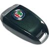 GZZHENGYE Custodia in fibra di carbonio 3D per telecomando auto Alfa Romeo Giulia Stelvio Tonale, nero. (Etichetta a colori, Verde B)