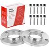 ISINEVER Distanziali 5 x 120 30 mm 2 x 15 mm 72,6 compatibile con BMW Serie 3 E46 E90 E60 Z4 con bulloni per ruota M12 x 1,5 piastre distanziatore argento