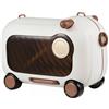 LIFEZEAL Valigia Cavalcabile per Bambini 2+ Anni con Ruote (Marrone) | Trolley Bagaglio per Bambini 2 in 1 con Pedali Pieghevoli, 2 Manici Pratici, con Cinghie e Finestre Trasparenti, Portata 25kg