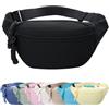 Mayoii Marsupio da Donna in Velluto a Coste, Marsupio Trendy con Cinghia Regolabile, ideale per l'Uso Quotidiano, Viaggi, Escursioni e Sport, A nero., 33.5 x 16 x 9 cm