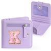 YOOLIFE Portafoglio per bambini, regalo per ragazze, 3, 4, 5, 6, 7, 8, 9, 10 anni, Lilla, K, Moderno