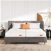 Sweetnight - Gel-Memory Materasso in Schiuma Fredda, Elasticizzato a Punti 2 in 1, Rigidità H3 e H4 con Fodera Lavabile in Microfibra, Cerniera su 4 lati 160x200x18cm