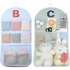 Cozary 2 Pcs Organizzatori Portaoggetti da Appendere - Design a Rete Trasparente, 7 Tasche Ad Alta Capacità, Decorazione Camera dei Bambini, Contenitore Giocattoli per Camera Bambini