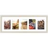 Americanflat Cornice 10x15 cm Effetto Legno Chiaro - Portafoto da Parete Multiplo da 20x61 cm con Passepartout per 5 Foto 10x15 cm - Cornice Foto Multiple con Vetro Infrangibile