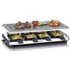 SEVERIN RG 2374, Grill Raclette XXL con Pietra Naturale, Raclette 8 persone con Padelline Antiaderenti, Area di Cottura 48.5 x 24 cm, Controllo della Temperatura, 1700 Watt